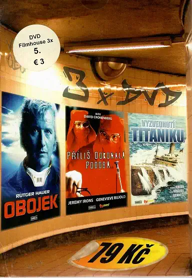 3x DVD Obojek  /Příliš dokonalá podoba / Vyzvednutí titaniku ( pošetky ) DVD
