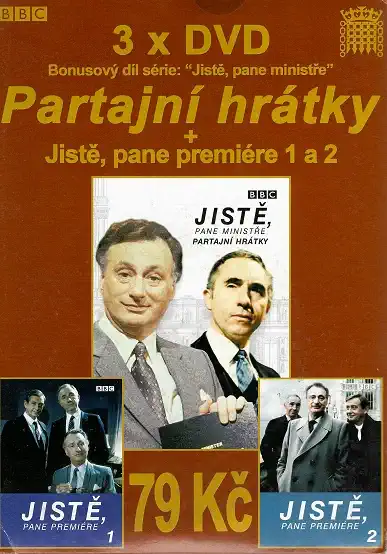 3x DVD Partajní hrátky / Jistě pane premiére 1+2 ( pošetky ) DVD