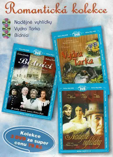 3x DVD Romantická kolekce - Bídníci / Vydra Tarka / Nadějné vyhlídky ( pošetky ) DVD