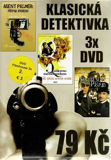 3x DVD Klasická detektivka - Agent Palmer /Quillerovo memorandum / Nevyřešený případ ( pošetky ) DVD