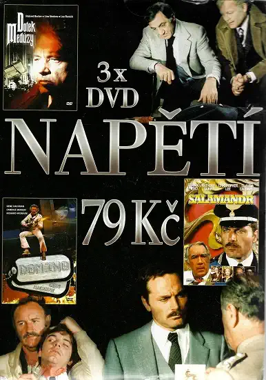 3x DVD Napětí - Dotek medůzy / Domino / Salamandr ( pošetky ) DVD