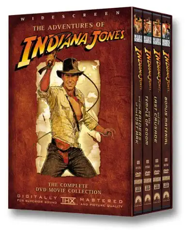 The Adventures of Indiana Jones - The Complete DVD Movie Collection - 4xDVD /4xplast v šubru/bazarové zboží/