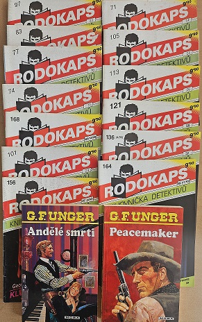 Kolekce časopisů Rodokaps - Knihovnička detektivů, G.F.Unger Peacermaker, Andělé smrti /bazarové zboží/ 15ks