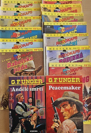 Kolekce časopisů Rodokaps western , G.F.Unger Peacermaker, Andělé smrti /bazarové zboží/ 15ks