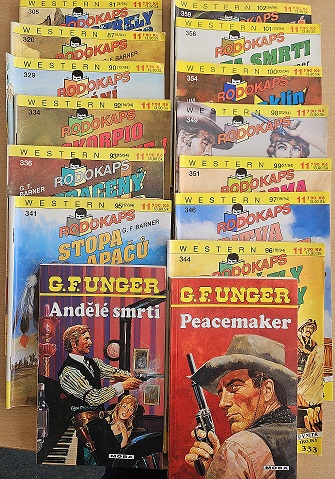 Kolekce časopisů Rodokaps western , G.F.Unger Peacermaker, Andělé smrti /bazarové zboží/ 15ks