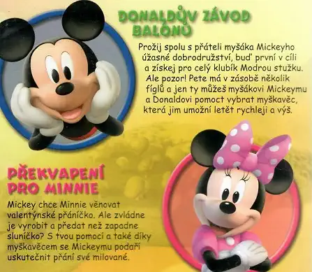 Mickeyho klubík  - Donaldův závod balónů/ překvapení pro Minnie - DVD plast /bazarové zboží/