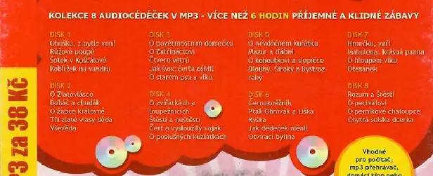 České pohádky v MP3  - CD pošetka