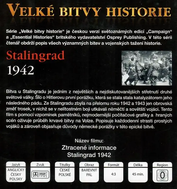 Velké bitvy historie 14 - Stalingrad 1942 (časopis + DVD)