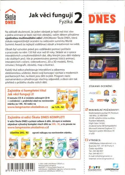 Jak věci fungují 2 Fyzika - CD papírová pošetka