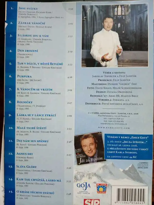 Karel Gott - Jsou svátky - papírová pošetka - bazarové zboží 