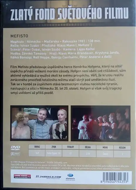 Mefisto - István Szabó ( originální znění s CZ titulky ) - plast DVD