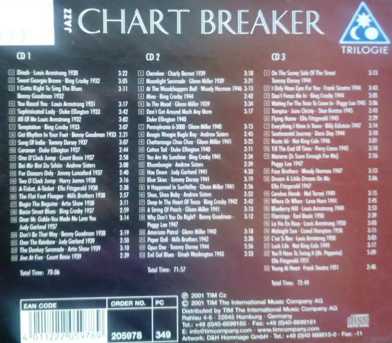 Chart Breaker: American top ten hits - 3CD
