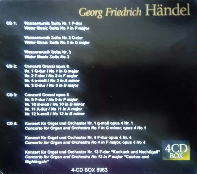 Georg Friedrich Händel - 4CD