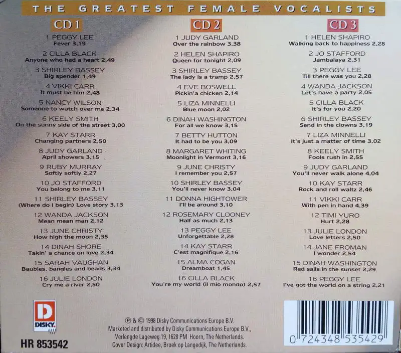 Female Vocalist - 3CD