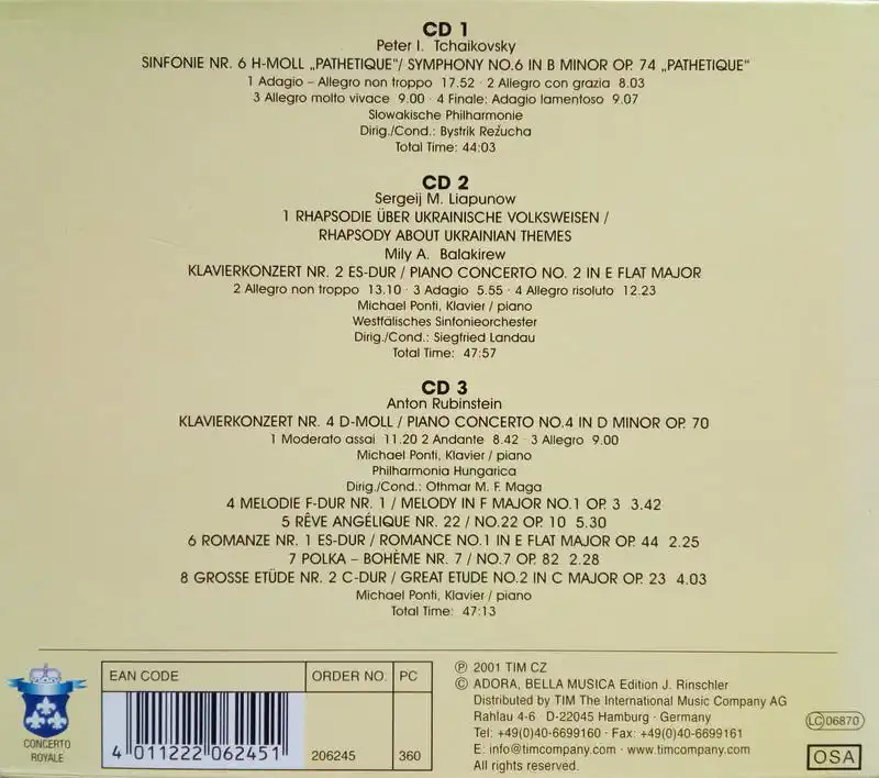P.I. Tchaikovsky - 3CD