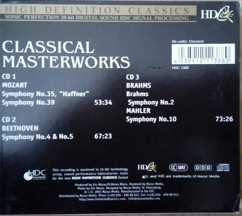 Classical Masterworks High definition classic - 3CD