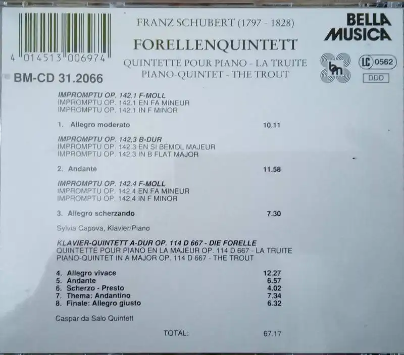 Franz Schubert - Forellennquintett CD