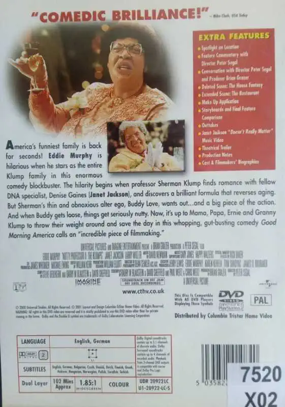 Nutty professor 2 (bazarové zboží) DVD