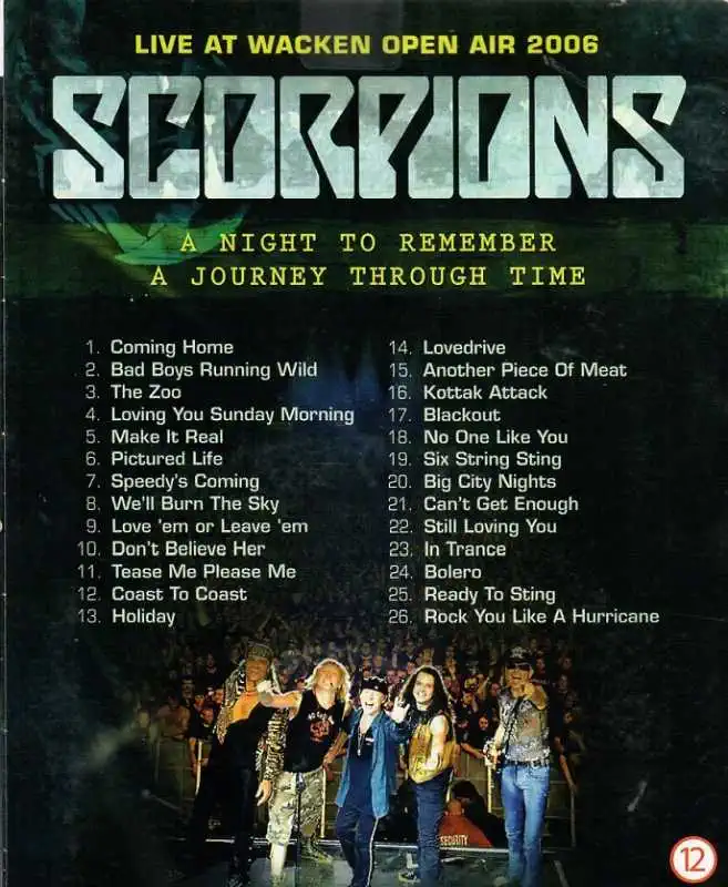 Scorpions: Live at Wacken Open Air 2006 DVD - pošetka DVD