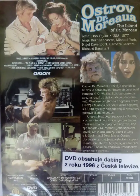 Ostrov Dr.Moreaua - DVD plast 