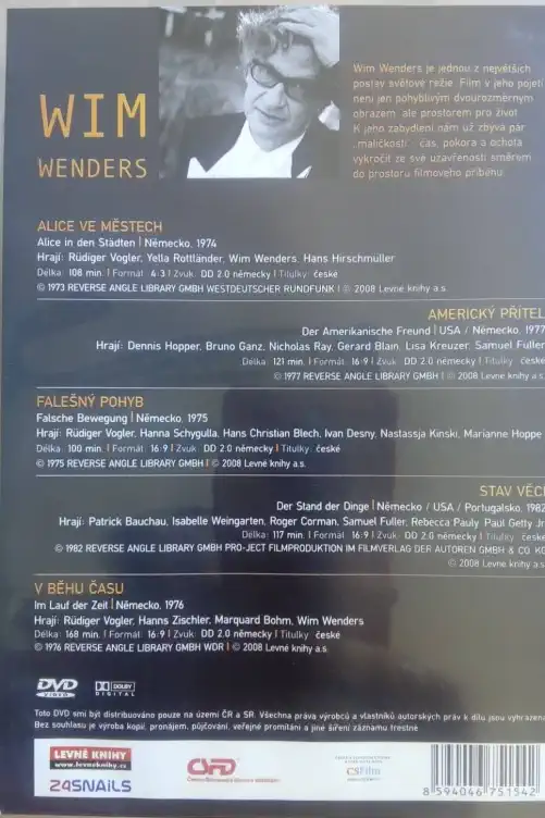 Wim Wenders: Alice ve městech, Americký přítel, Falešný pohyb, Stav věcí, V běhu času DVD