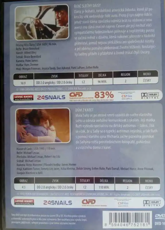 Řidič slečny Daisy / Dům z karet DVD
