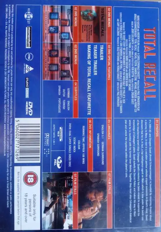Total Recall DVD (původní znění) plast