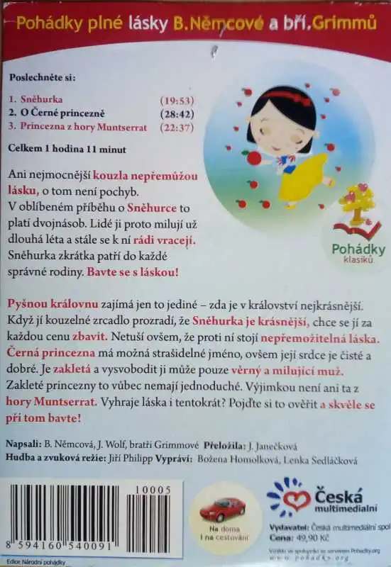 Sněhurka ... a dvě pohádky CD pošetka