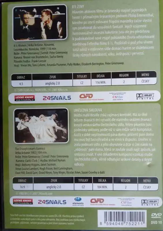 8 1/2 ženy / Umělcova smlouva (původní znění, CZ titulky) DVD