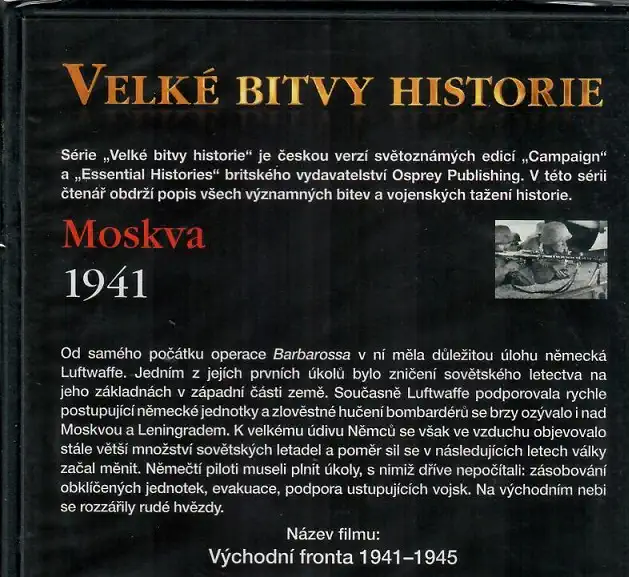 Velké bitvy historie 49 - Moskva 1941 (časopis + DVD)
