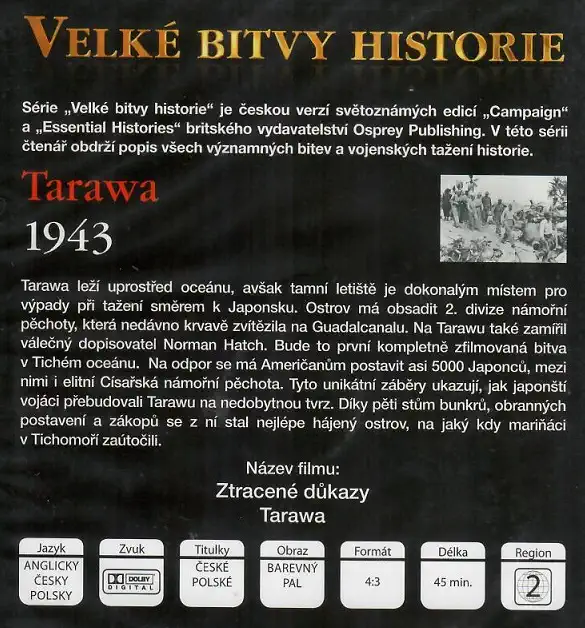 Velké bitvy historie 53 - Tarawa 1943 (časopis + DVD)