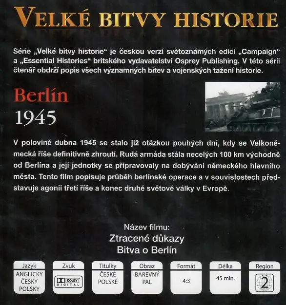 Velké bitvy historie 55 - Berlín 1945 (časopis + DVD)