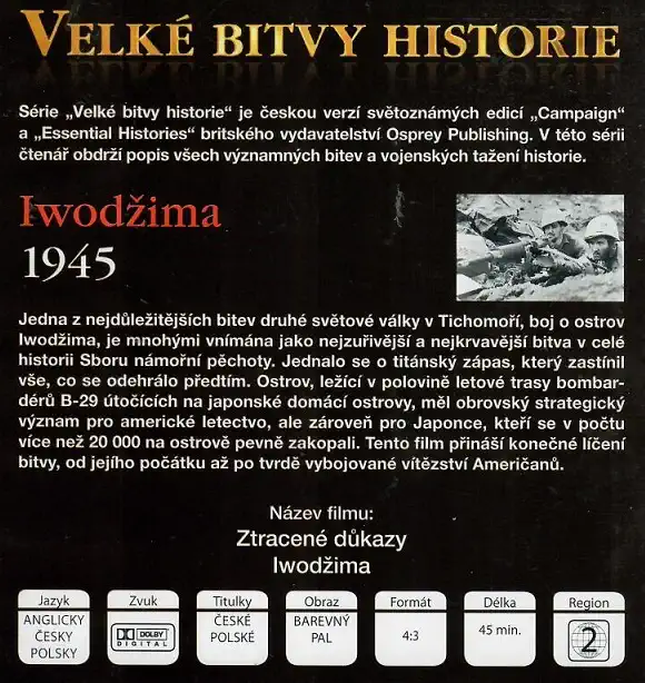 Velké bitvy historie 41 - Iwodžima 1945 (časopis + DVD)