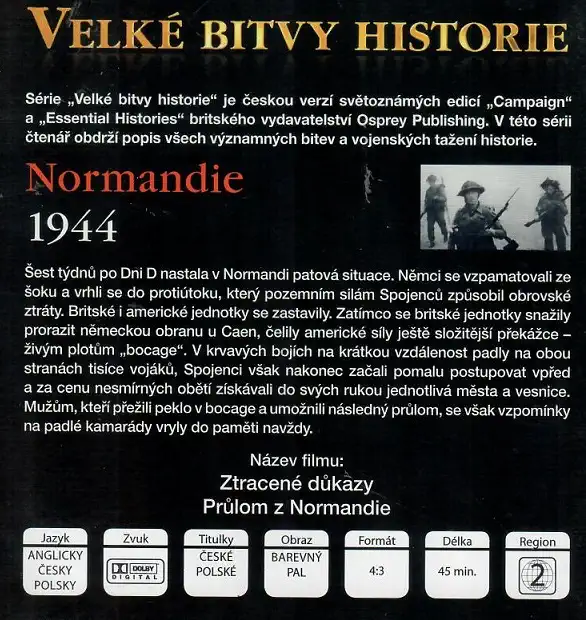 Velké bitvy historie 34 - Normandie 1944 (časopis + DVD)