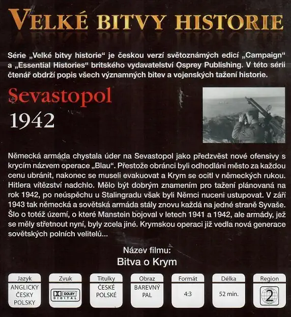 Velké bitvy historie 40 - Sevastopol 1942 (časopis + DVD)