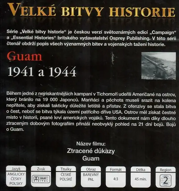 Velké bitvy historie 44 - Guam 1941 a 1944 (časopis + DVD)