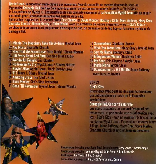 Wyclef Jean - ALL star jam at Carnegie Hall - DVD