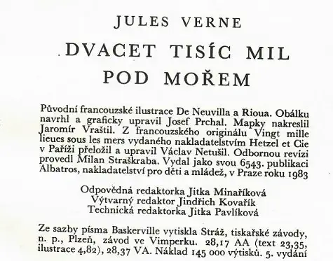 Dvacet tisíc mil pod mořem - Jules Verne ( bazarové zboží )