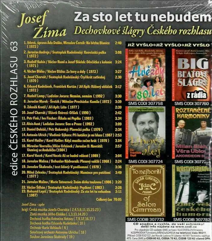Josef Zíma - Za sto let tu nebudem ( digipack ) CD