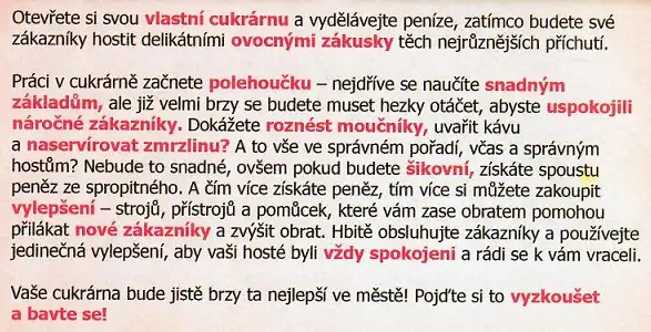 PC hra - Moje cukrárna 2