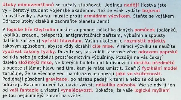 PC Hra - Chytrolín - Tajemství vesmírné fyziky