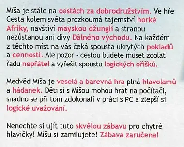 PC Hra - Medvěd Míša - cesta kolekm světa