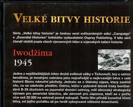 Velké bitvy historie 41 - Iwodžima 1945 - slim DVD