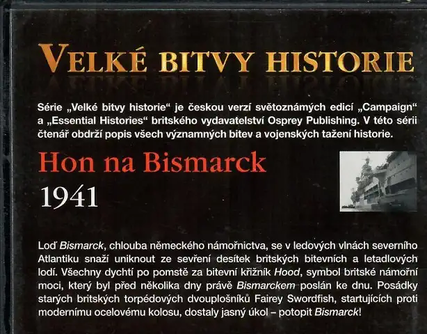Velké bitvy historie 51 - Hon na Bismarck 1941 - slim DVD