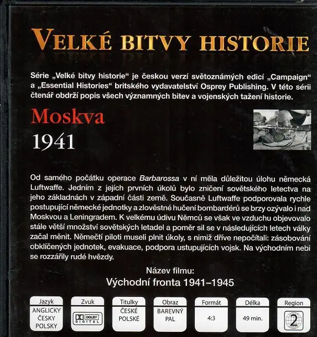 Velké bitvy historie 49 - Moskva 1941 - slim DVD