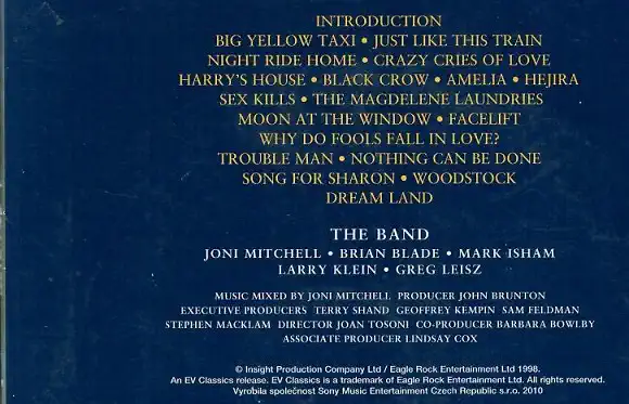 Joni Mitchell - painting with worlds and music - DVD
