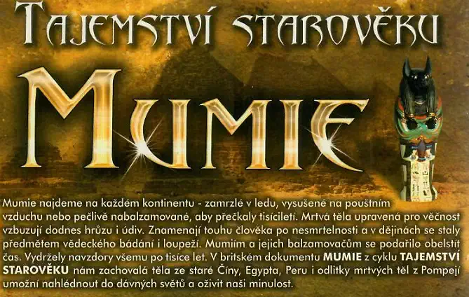 Tajemství starověku - Mumie - slim DVD