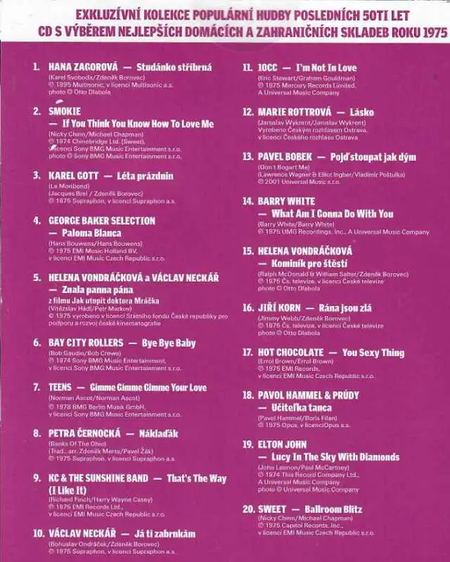1975 - pošetka CD