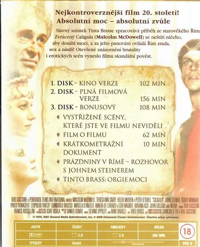 Kolekce Caligula 3x DVD /bazarové zboží/
