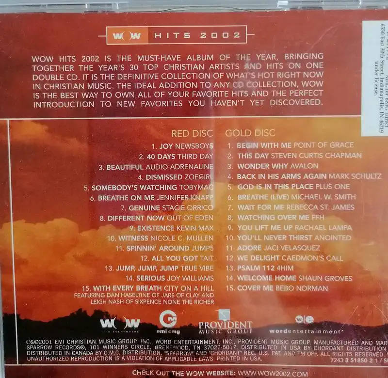 WOW HITS 2002 - CD - bazarové zboží